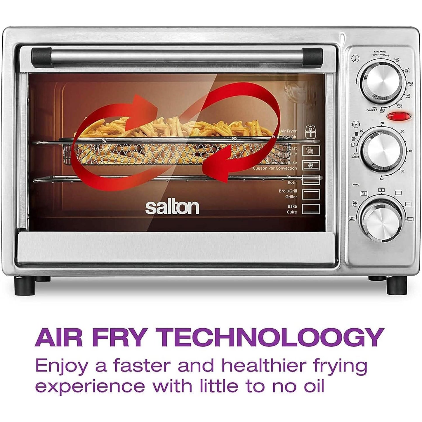 Salton Stainless Steel Air Fryer Toaster Oven DailySale