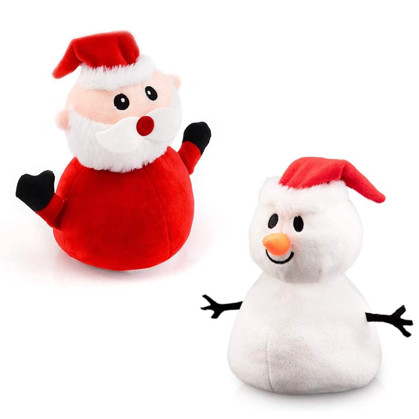 Santa Claus Plush Snowman Toy Double-Sided Christmas Santa Child Gift DailySale
