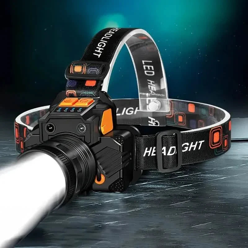 Sensor Headlights Built-in Battery USB Rechargeable 3 Modes of Portable Flashlight DailySale