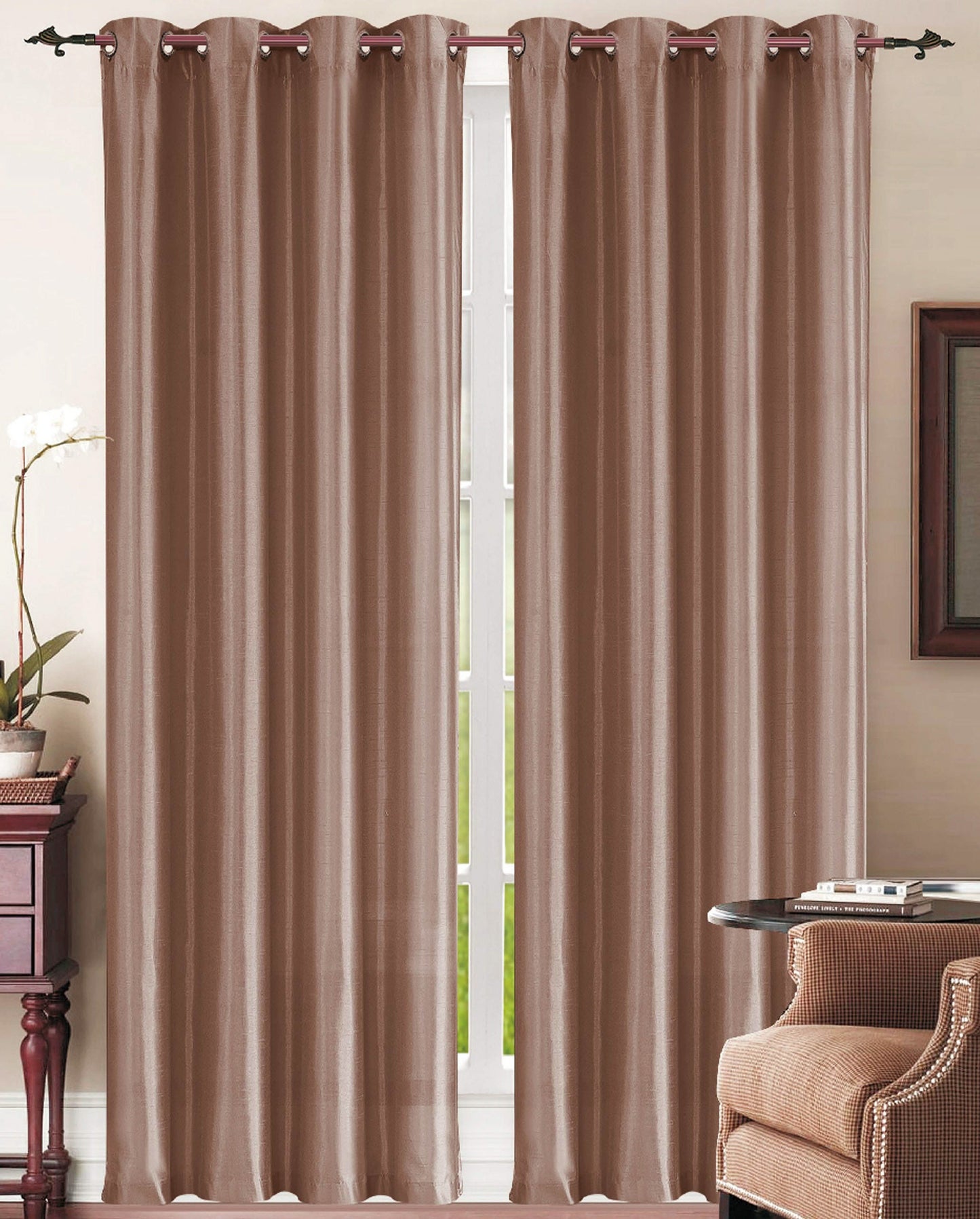 Set of 2: Grommet Curtain Panels - Assorted Colors DailySale