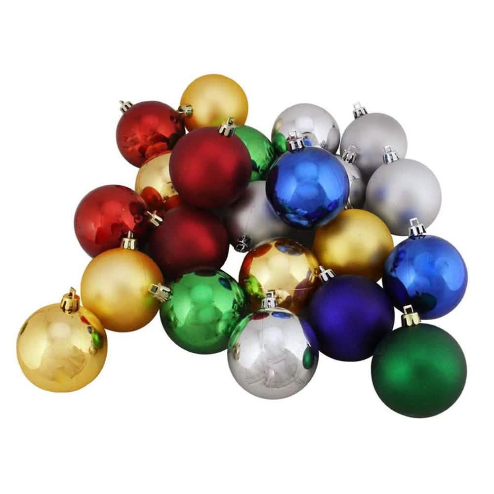 Shatterproof Traditional Multi-Color Shiny and Matte Christmas Ball Ornaments DailySale