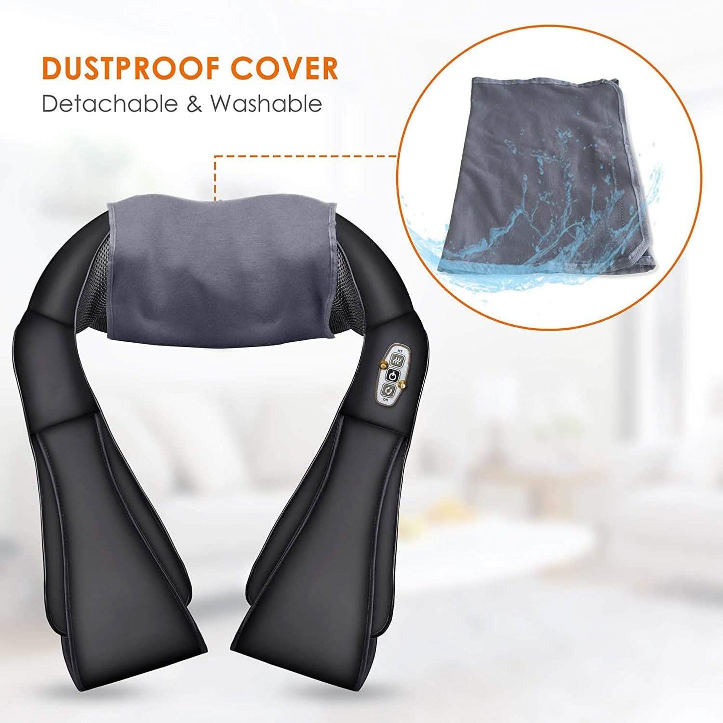 Shiatsu Neck and Shoulder Massager - 4D Back Massager with Heat DailySale