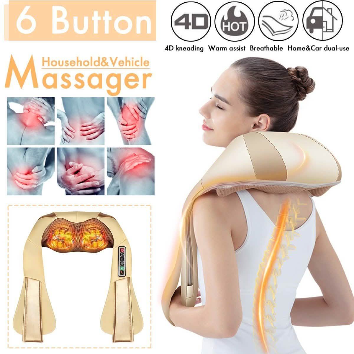 Shiatsu Neck Back Massager Shoulder Massager with Heat DailySale