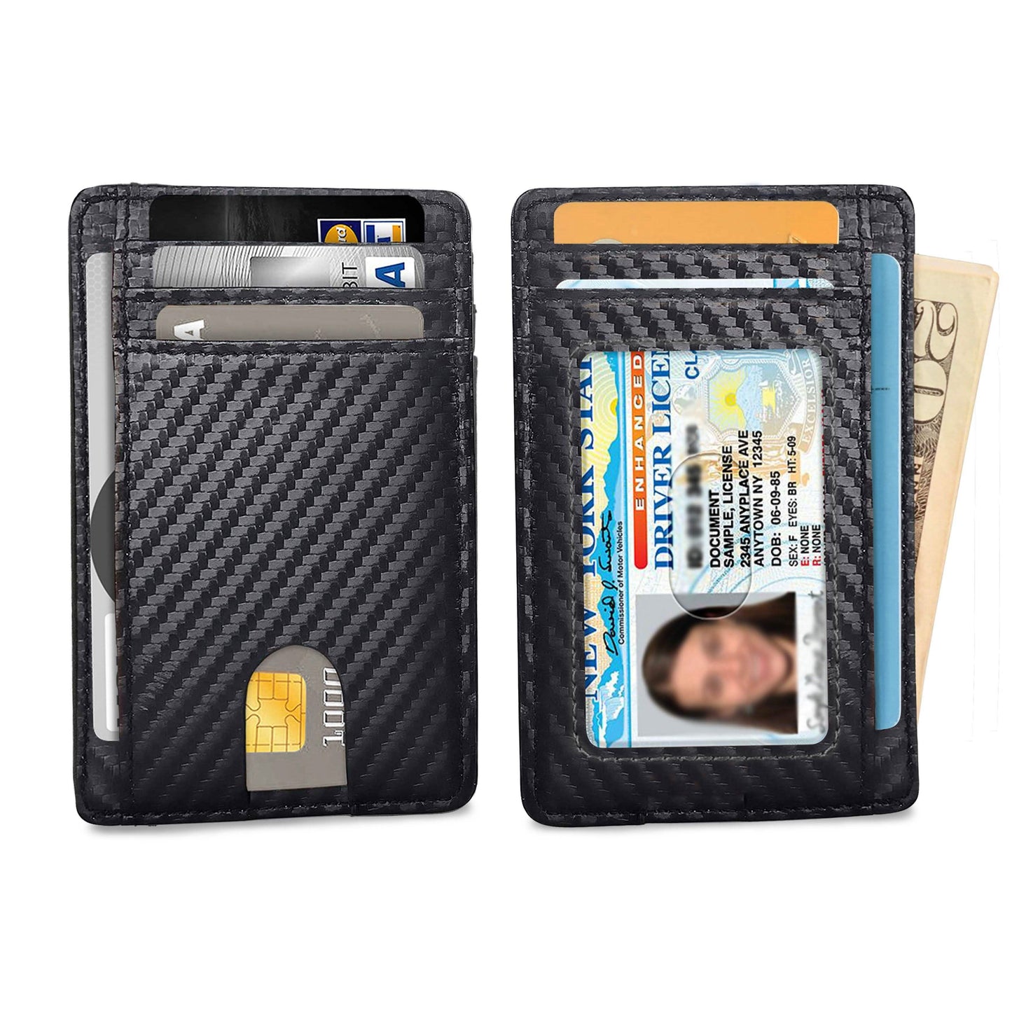 Slim Minimalist Front Pocket RFID Blocking Leather Wallets for Men Women DailySale