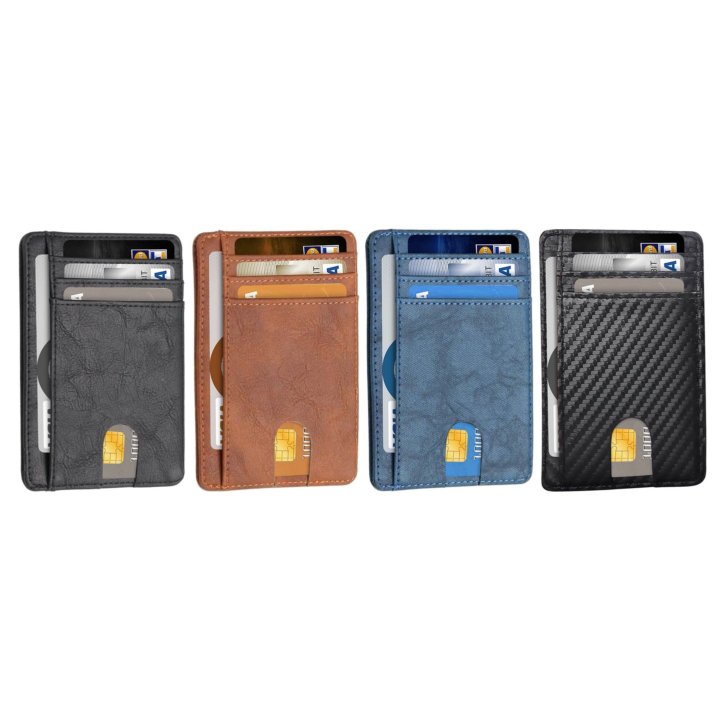 Slim Minimalist Front Pocket RFID Blocking Leather Wallets for Men Women DailySale