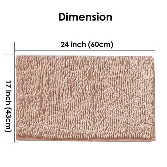 Slip-Resistant Shag Anna Chenille Soft Absorbent Bath Mat Bathroom Rug 17" x 24" DailySale
