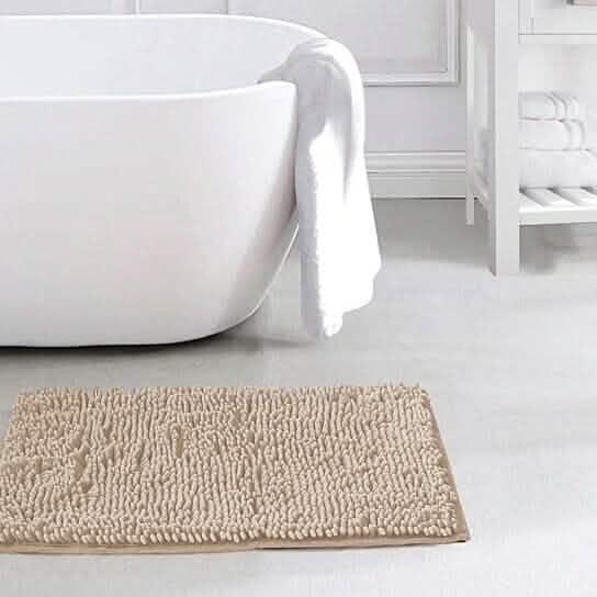 Slip-Resistant Shag Anna Chenille Soft Absorbent Bath Mat Bathroom Rug 17" x 24" DailySale