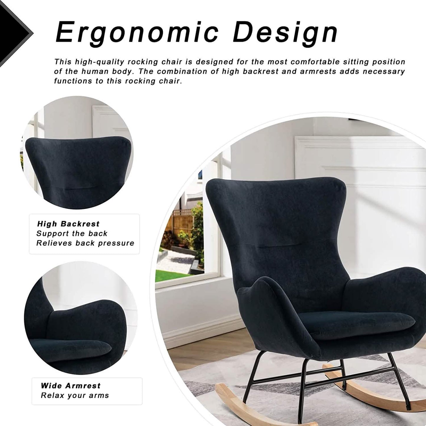 Small Rocking Accent Chair DailySale