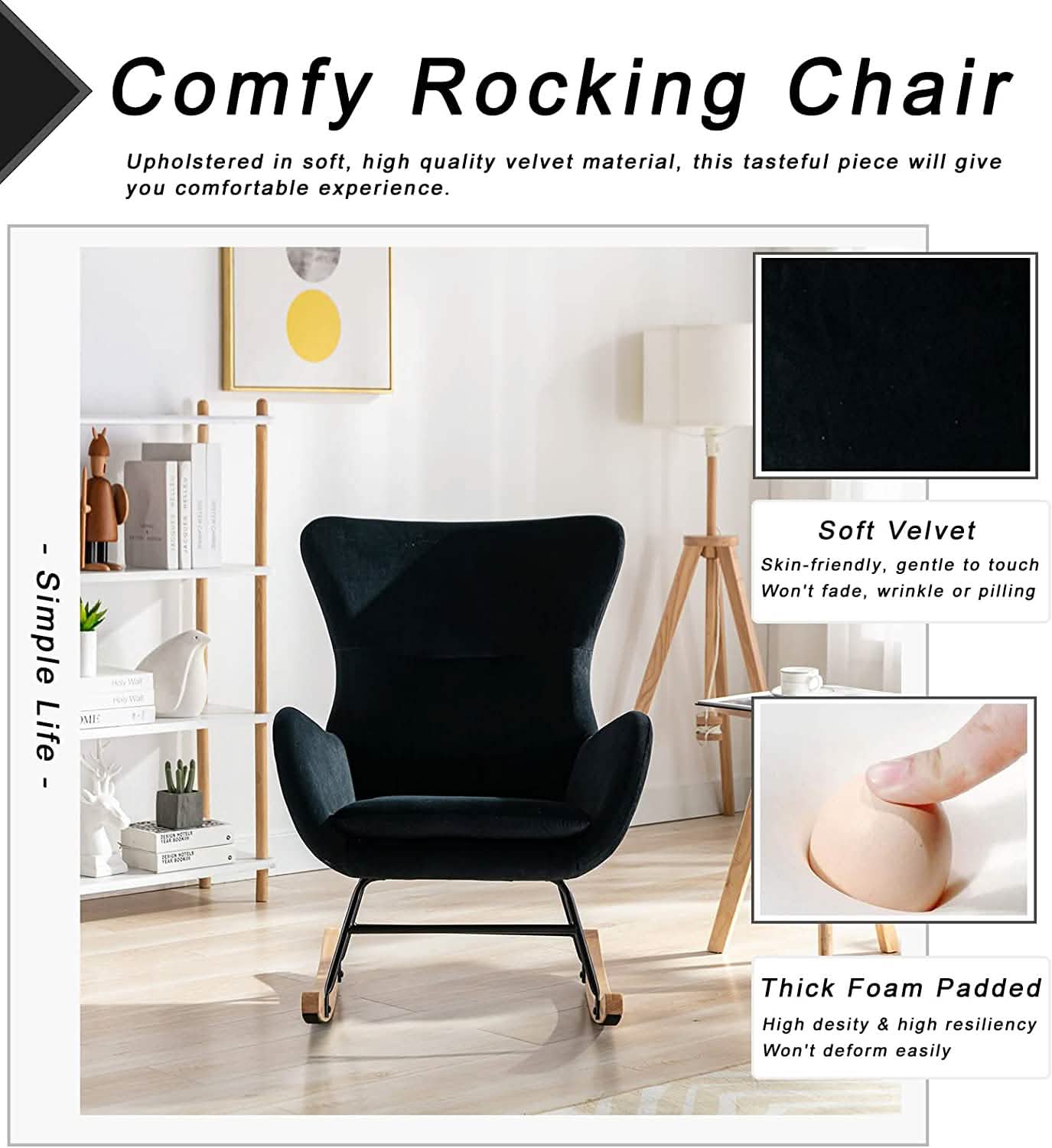Small Rocking Accent Chair DailySale