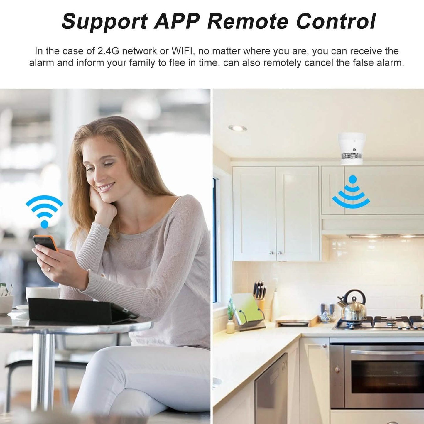 Smart WiFi Standalone Photoelectric Smoke Alarm DailySale