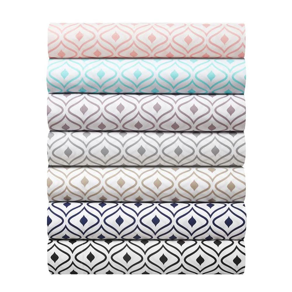 Soft Two-Tone Diamond Print Deep Pocket Sheet Sets DailySale