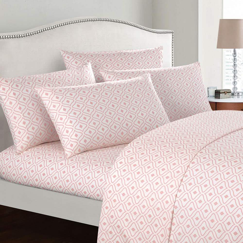 Soft Two-Tone Diamond Print Deep Pocket Sheet Sets DailySale
