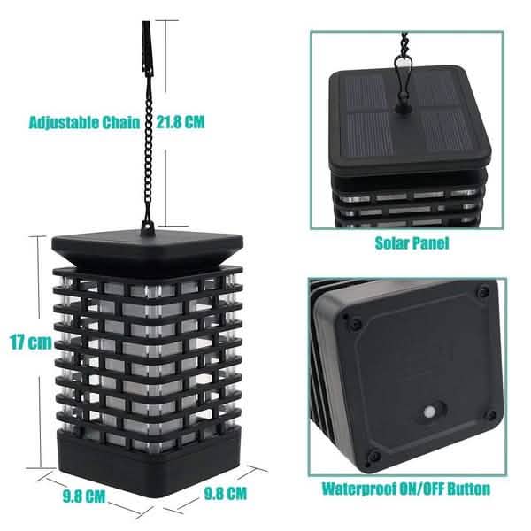 Solar Flame Hanging Lantern Lights DailySale