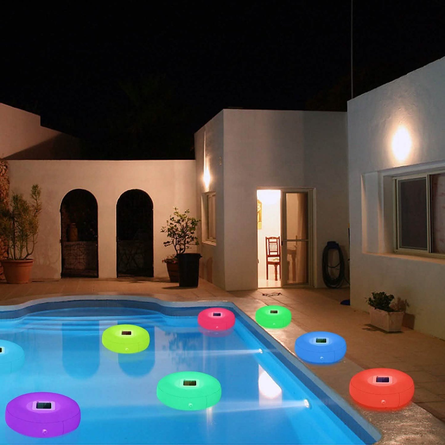 Solar Powered Floating Pool Lamps Light Sensor DailySale