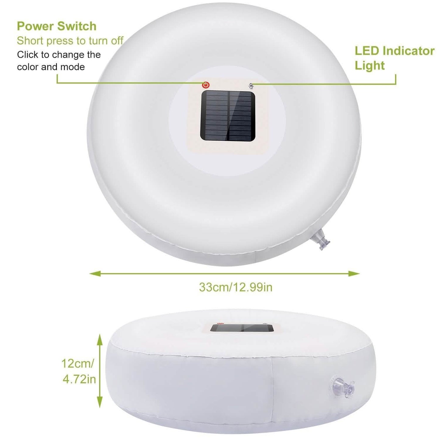 Solar Powered Floating Pool Lamps Light Sensor DailySale