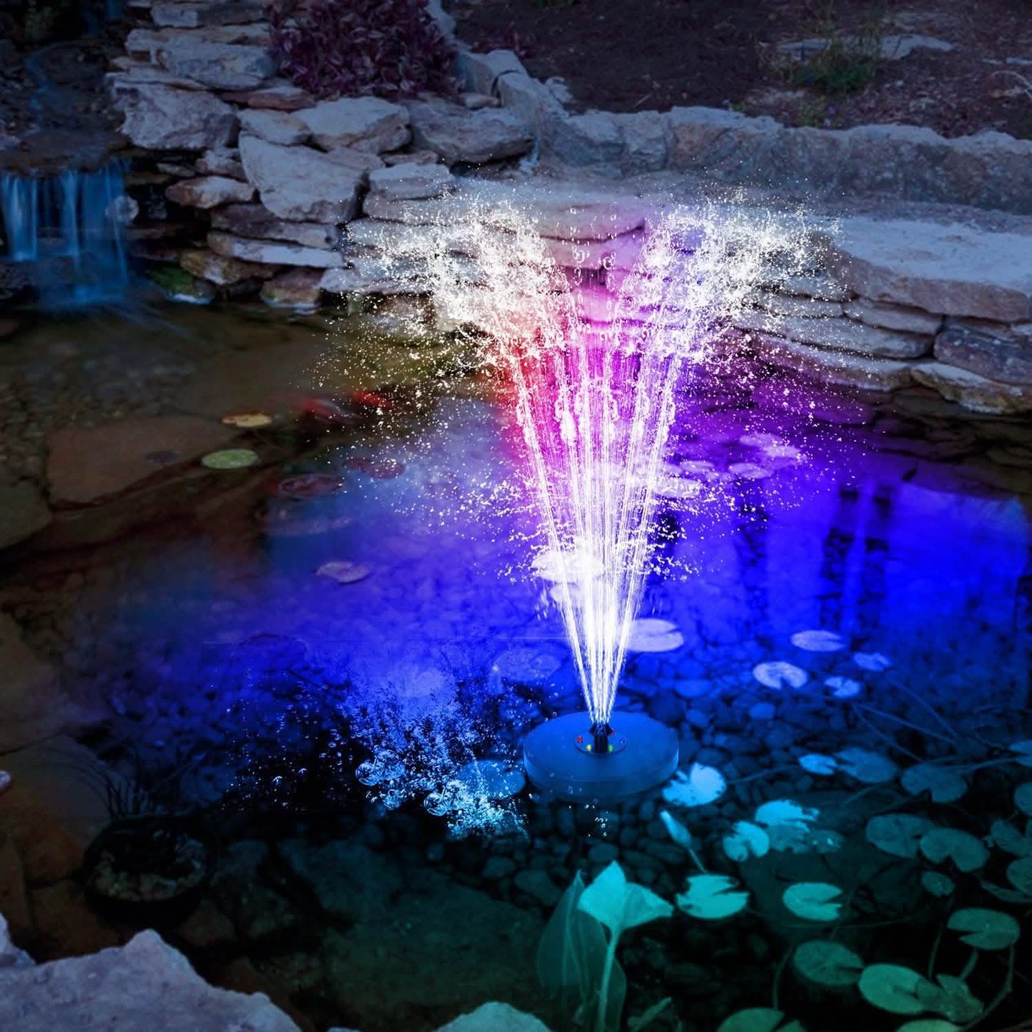 Solar Powered Fountain Pump with LED Lights DailySale