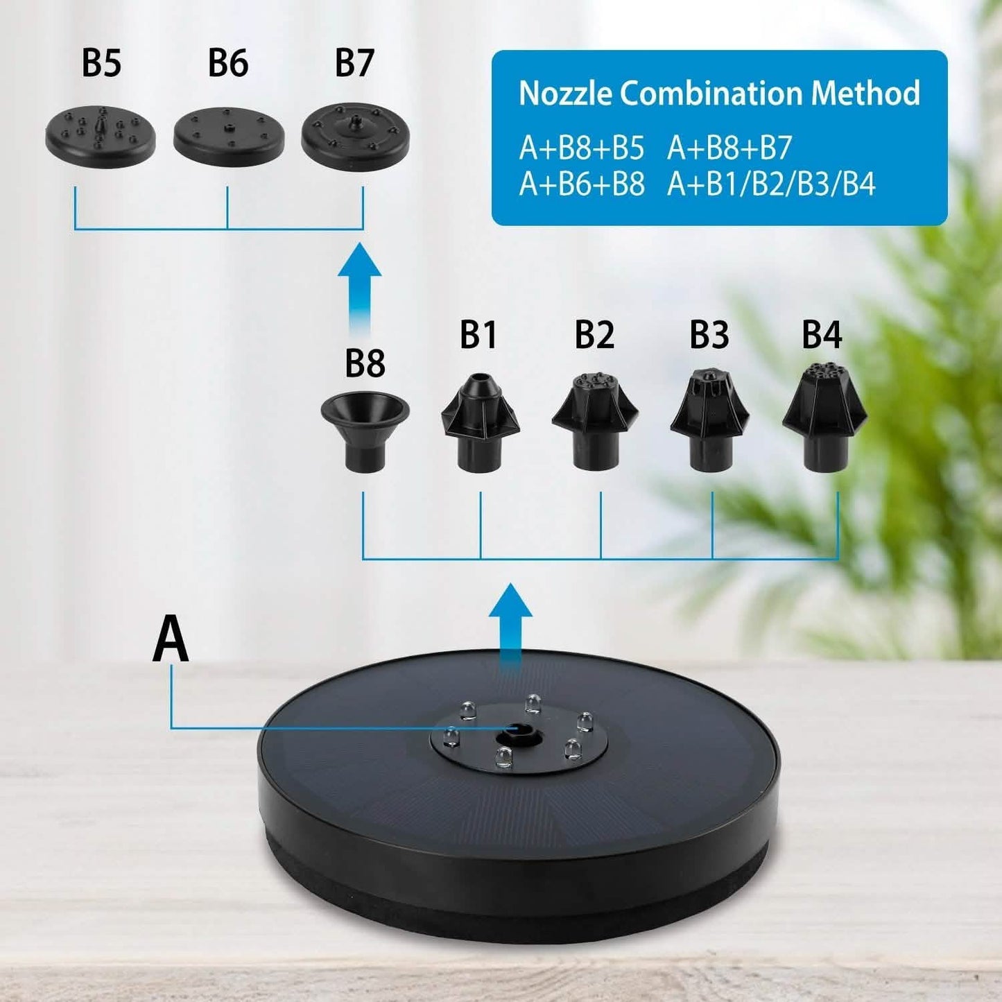 Solar Powered Fountain Pump with LED Lights DailySale