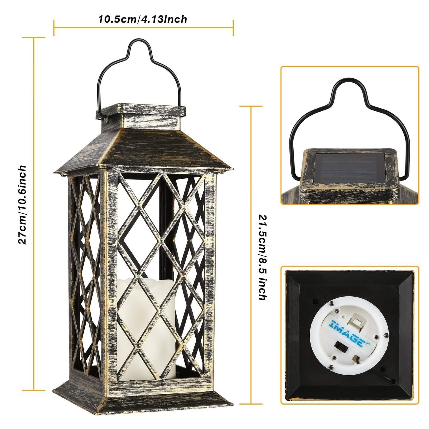 Solar Powered Led Outdoor Lantern Waterproof Candle Hanging Light DailySale