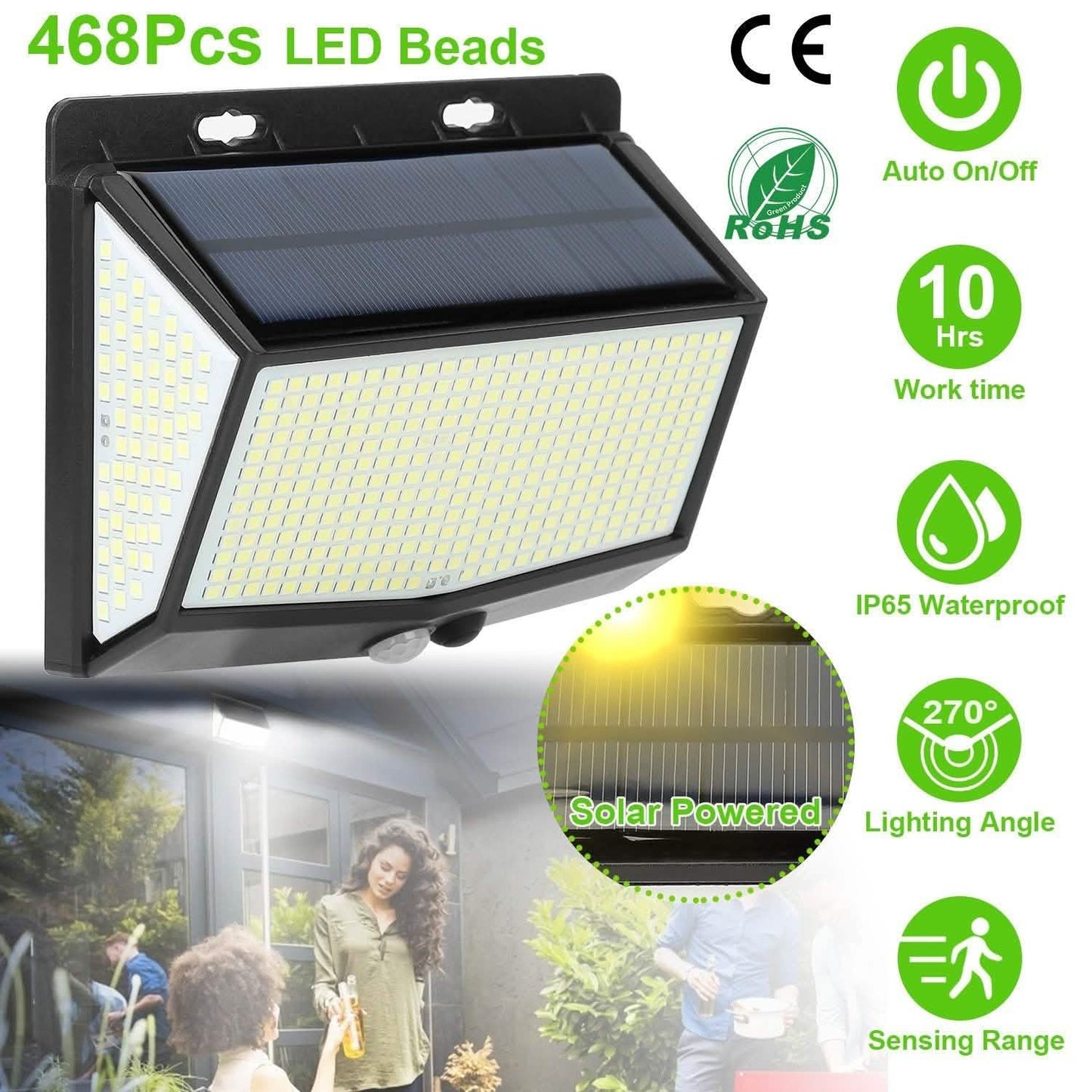 Solar Powered Outdoor Wall Lights DailySale