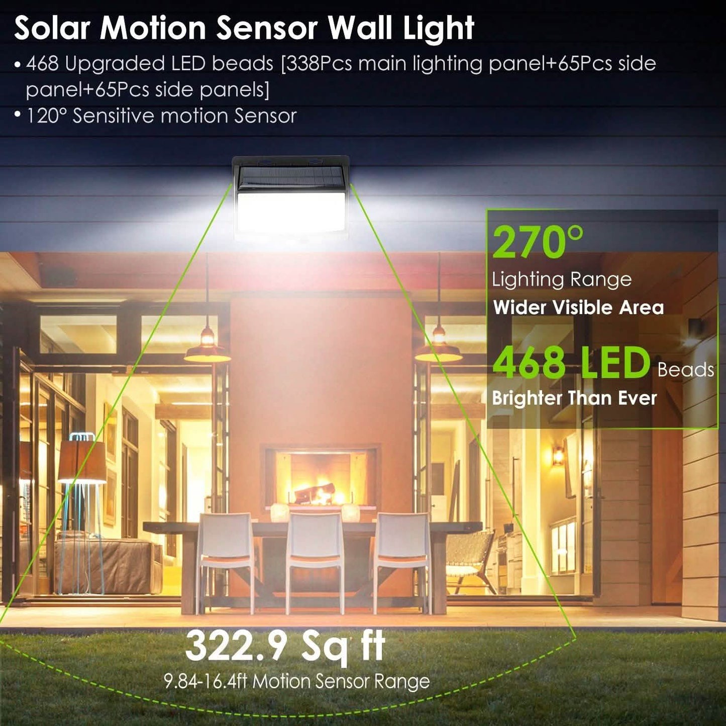 Solar Powered Outdoor Wall Lights DailySale