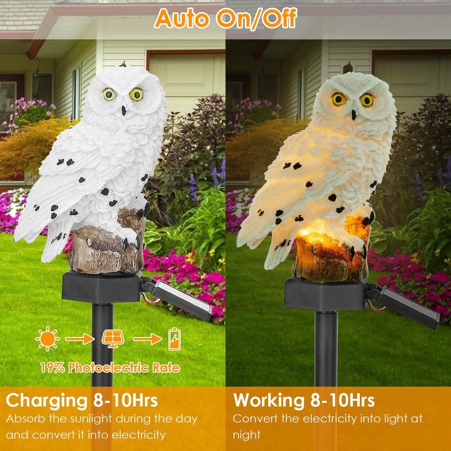 Solar Powered Owl Garden Light IP65 Waterproof DailySale