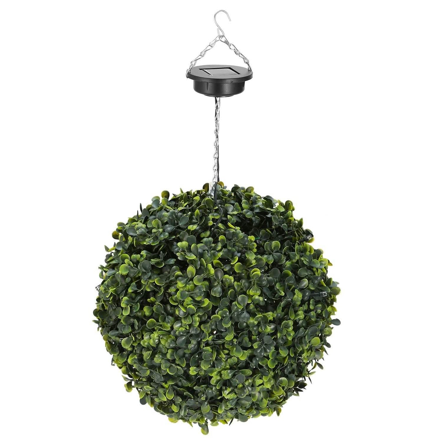 Solar Powered Topiary Ball Artificial Rose 20 LED Lights DailySale