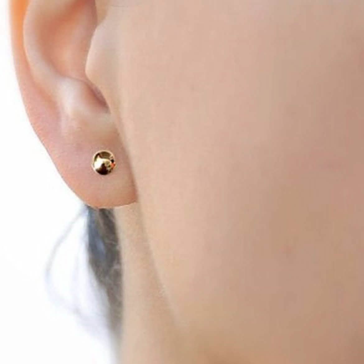 Solid 10K Gold Ball Studs DailySale