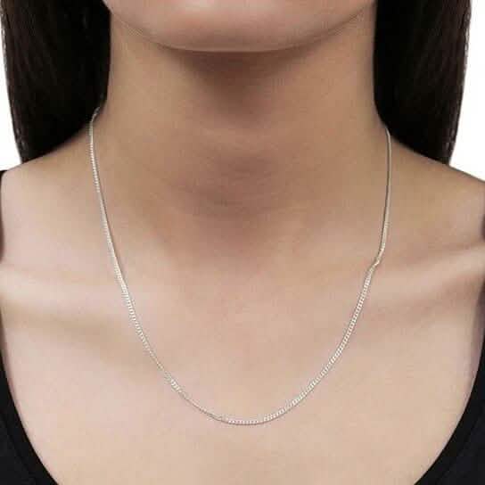 Solid .925 Sterling Silver Curb Link Chain Unisex Necklace DailySale