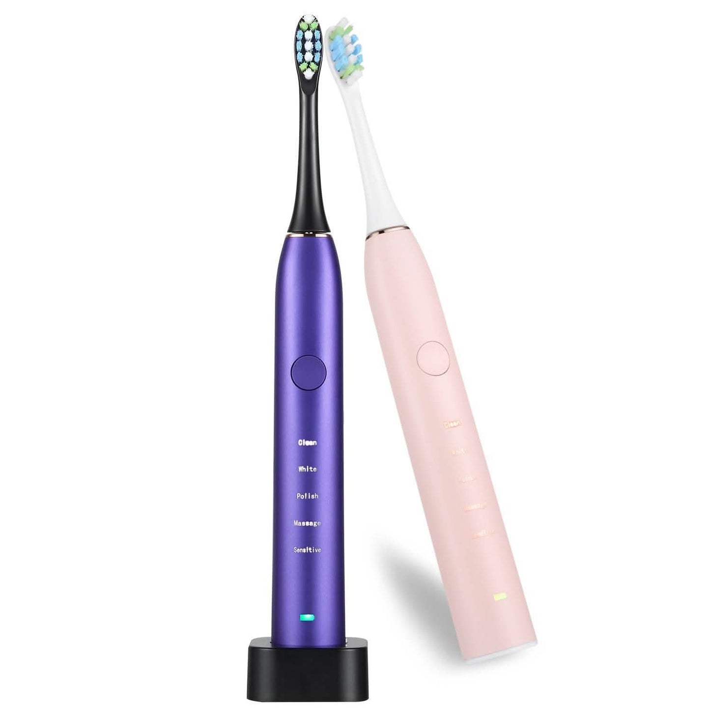 Sonic Electric Toothbrush For Adults Magnetic Charging Waterproof IPX7 Replacement Heads Set DailySale