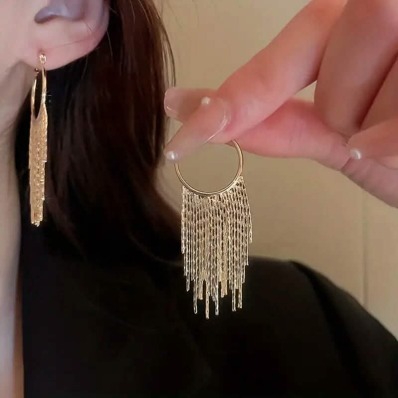 Sparkling Tassel Design Dangle Earrings DailySale
