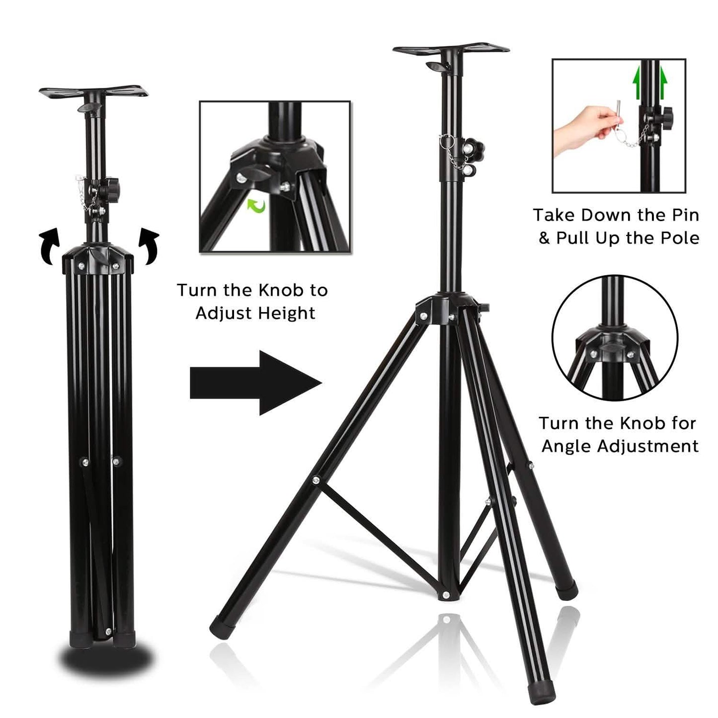 Speaker Tripod Stand Adjustable Height Heavy Duty Holder DailySale