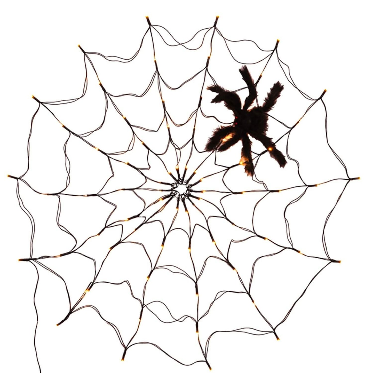 Spider Web Light with Hairy Spider 70LED Battery Powered Remote Control 8 Lighting Modes DailySale