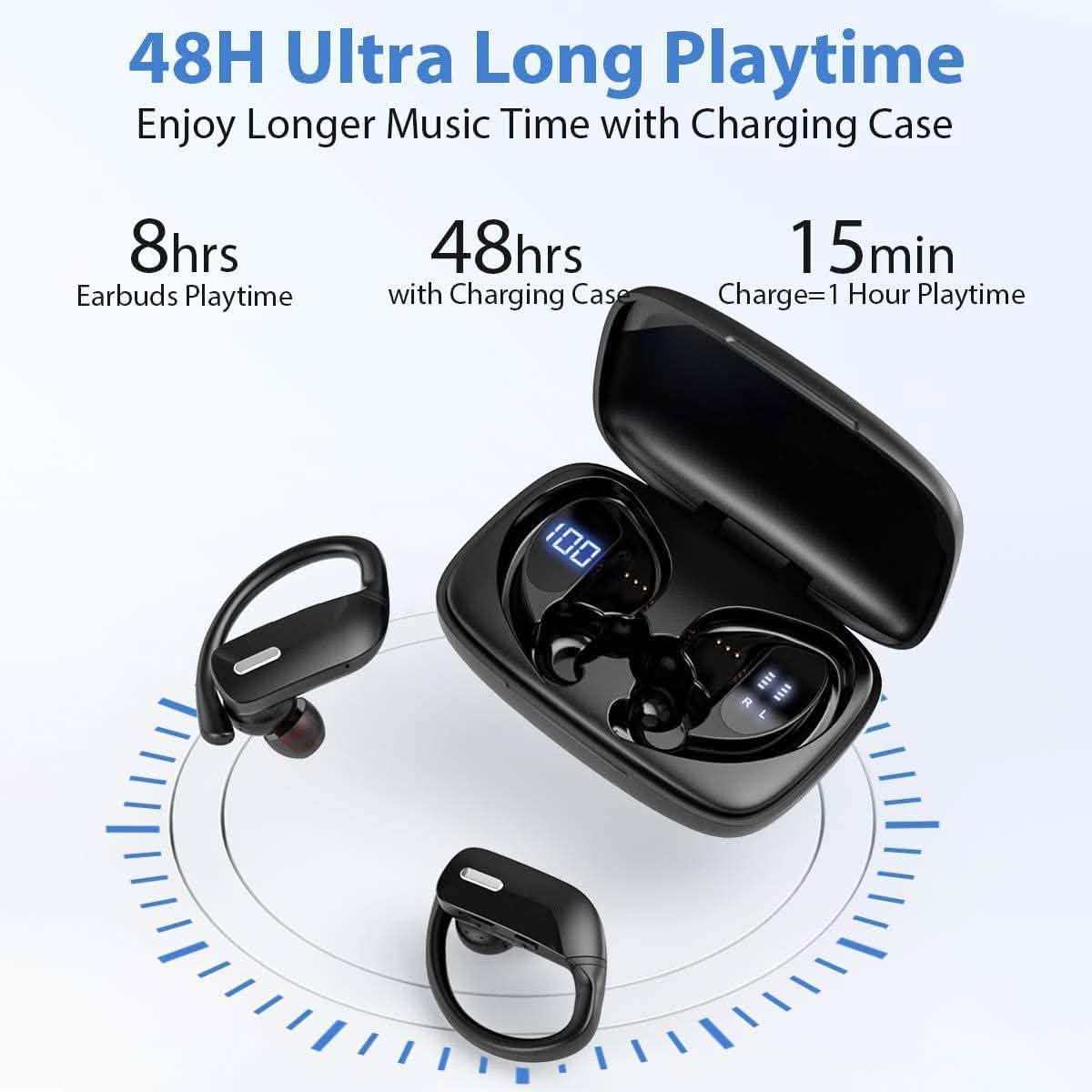 Sports Bluetooth Wireless Earbuds with Microphone DailySale