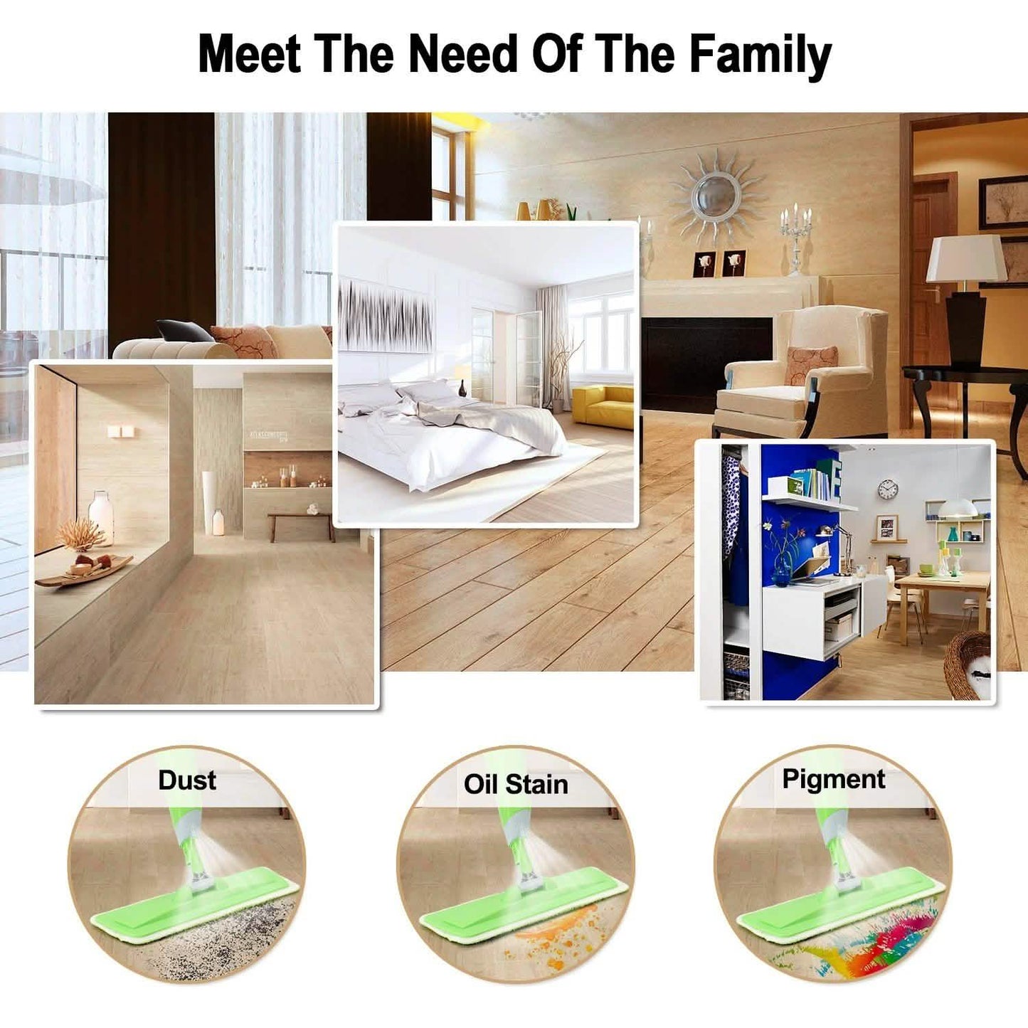 Spray Mop 360° Rotating Head Floor Cleaner 600Ml Bottle Fiber Sweeper Flat Mop DailySale