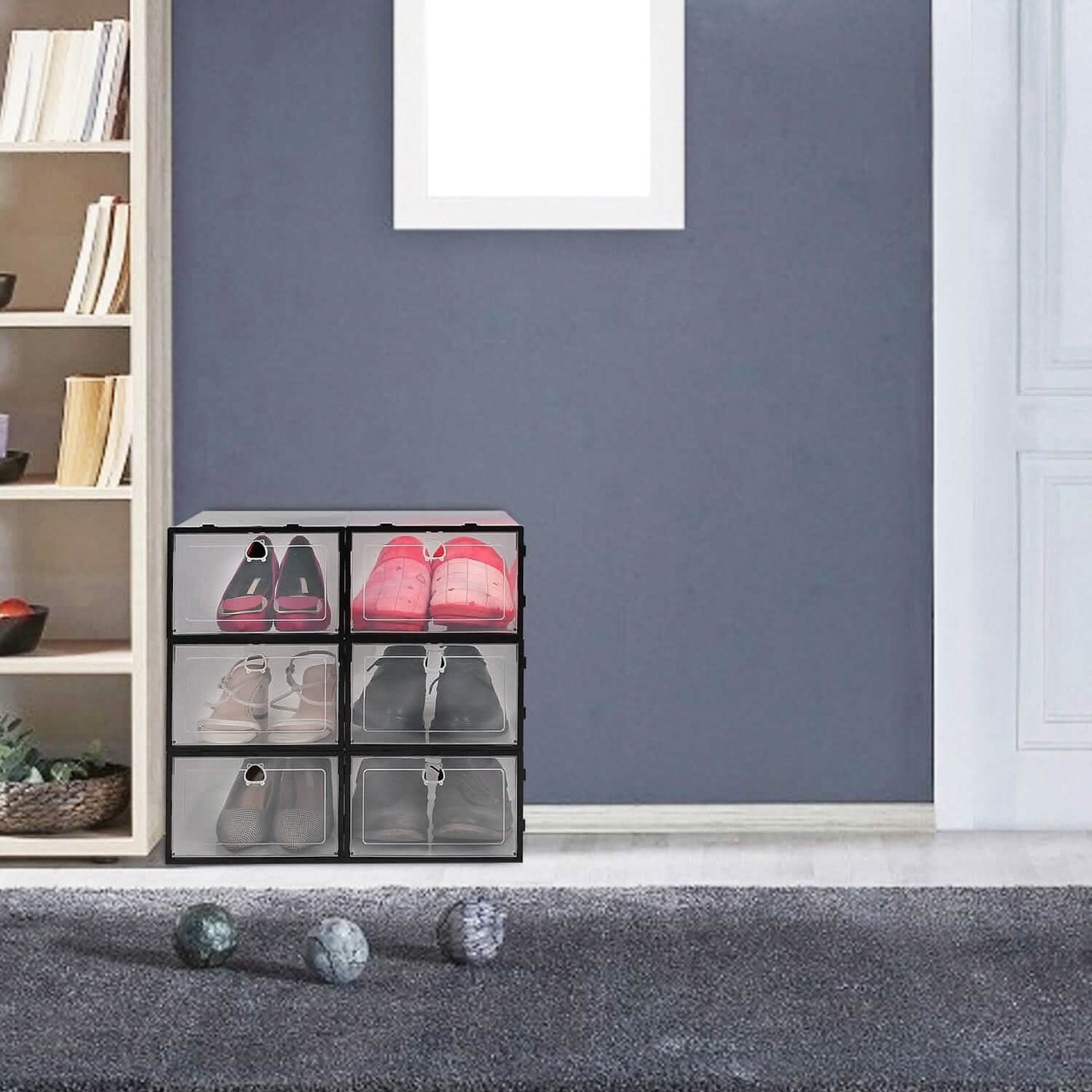 Stackable Shoe Storage Bin Transparent Dustproof DailySale