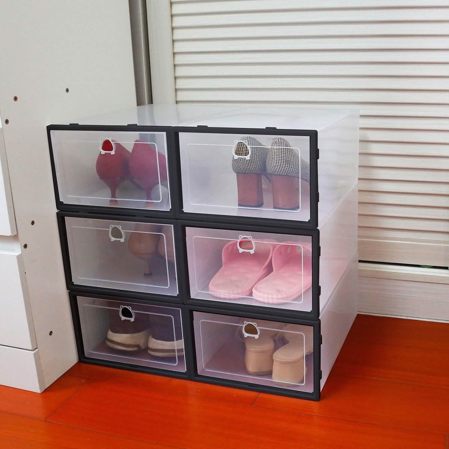 Stackable Shoe Storage Bin Transparent Dustproof DailySale
