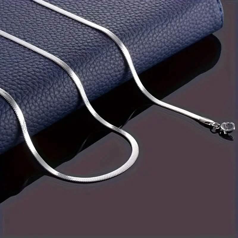 Stainless Steel Blade Unisex Flat Snake Clavicle Chain DailySale