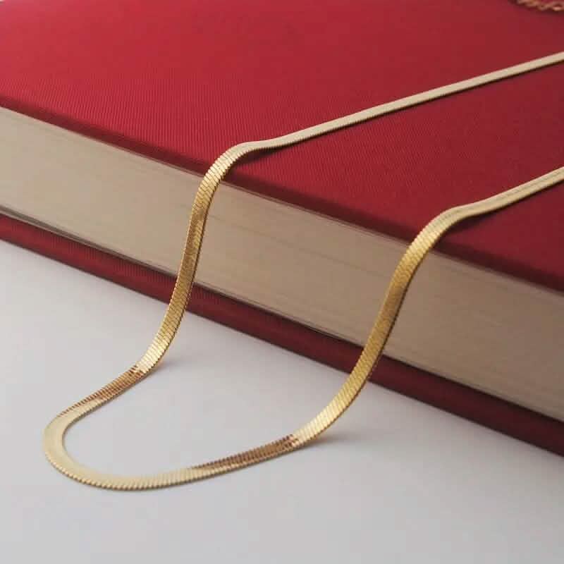 Stainless Steel Blade Unisex Flat Snake Clavicle Chain DailySale