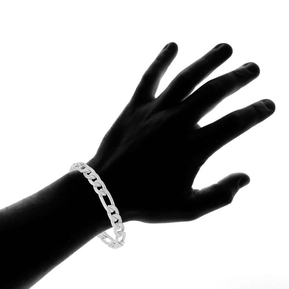 Stainless Steel Figaro Chain and Bracelet Set for Men DailySale