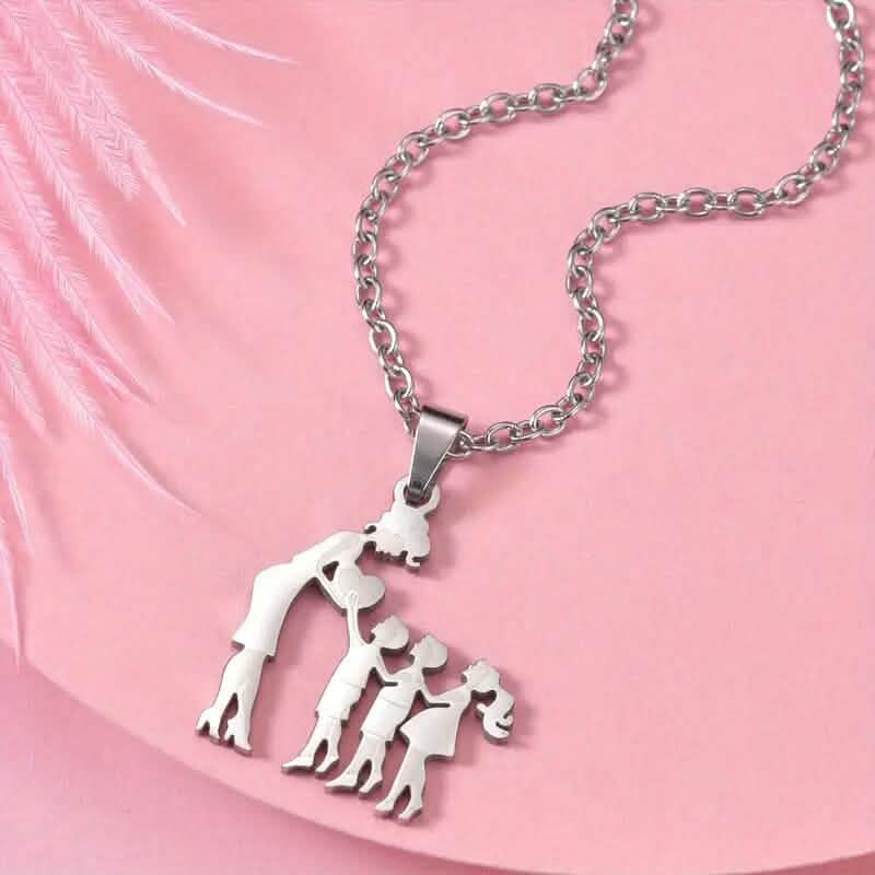 Stainless Steel Heartfelt Mother-Daughter-Son Necklace DailySale