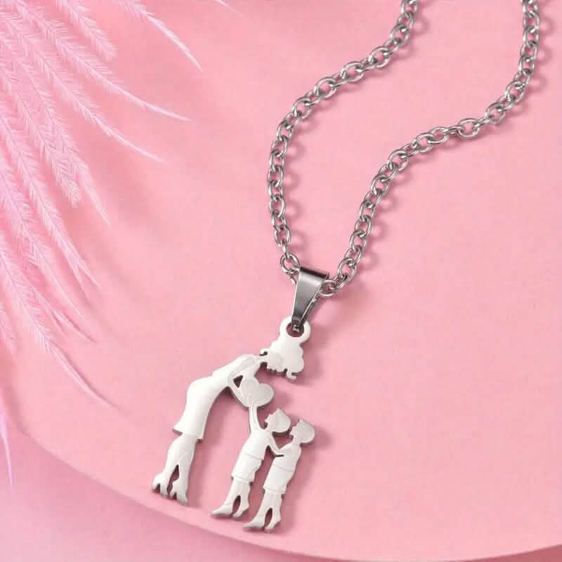 Stainless Steel Heartfelt Mother-Daughter-Son Necklace DailySale