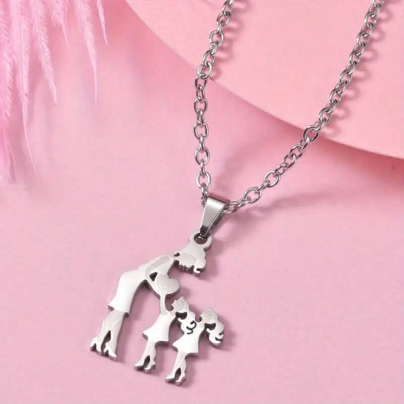 Stainless Steel Heartfelt Mother-Daughter-Son Necklace DailySale