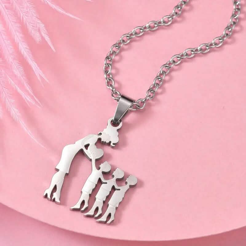 Stainless Steel Heartfelt Mother-Daughter-Son Necklace DailySale