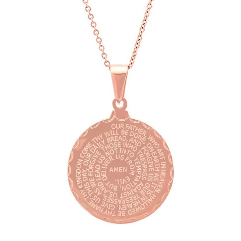 Stainless Steel Lord's and Serenity Prayer Pendant for Women DailySale