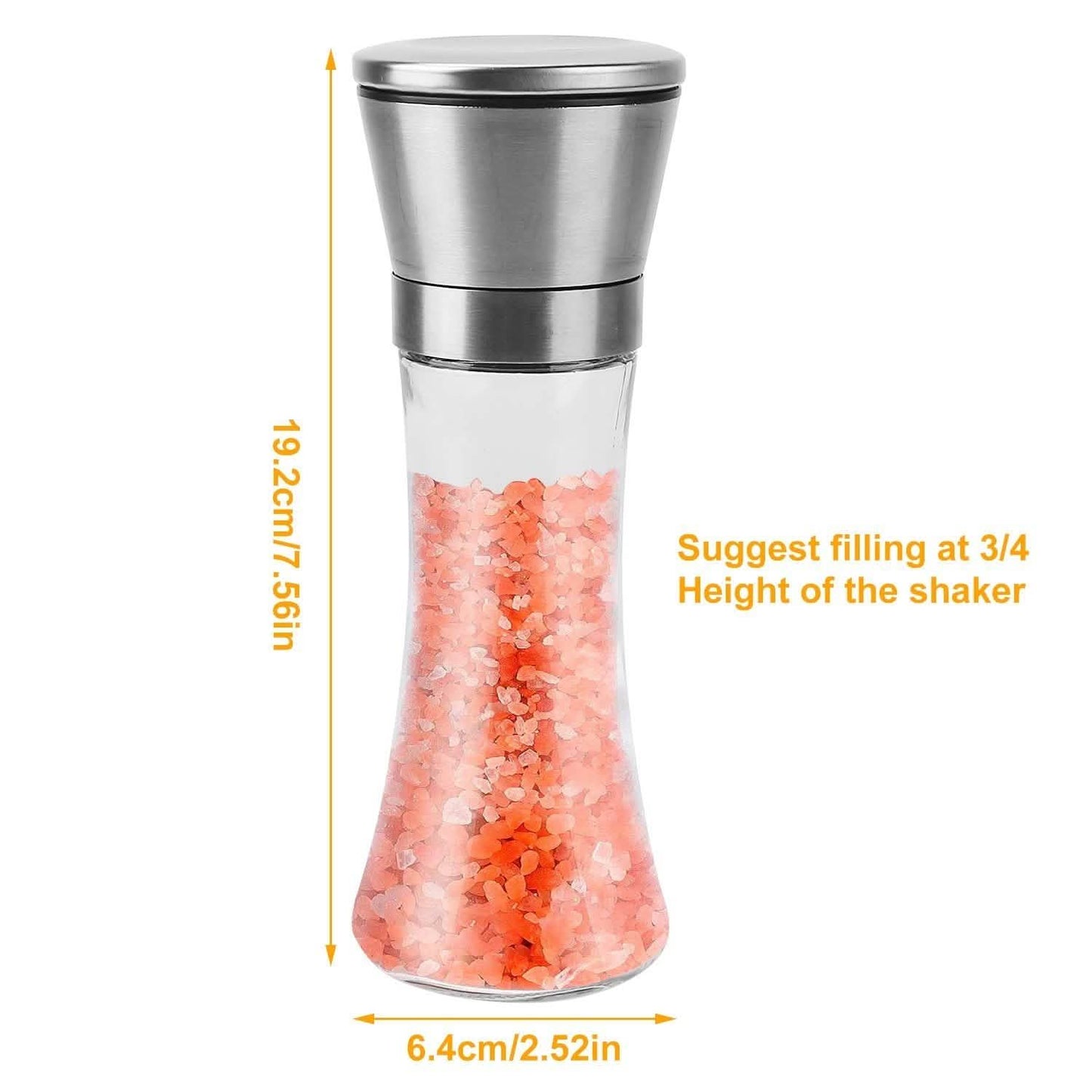 Stainless Steel Salt Pepper Grinder with Adjustable Coarseness DailySale