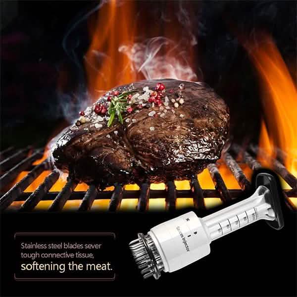 Stainless Steel Seasoning and Marinade Injector Needle Meat Tenderizer DailySale