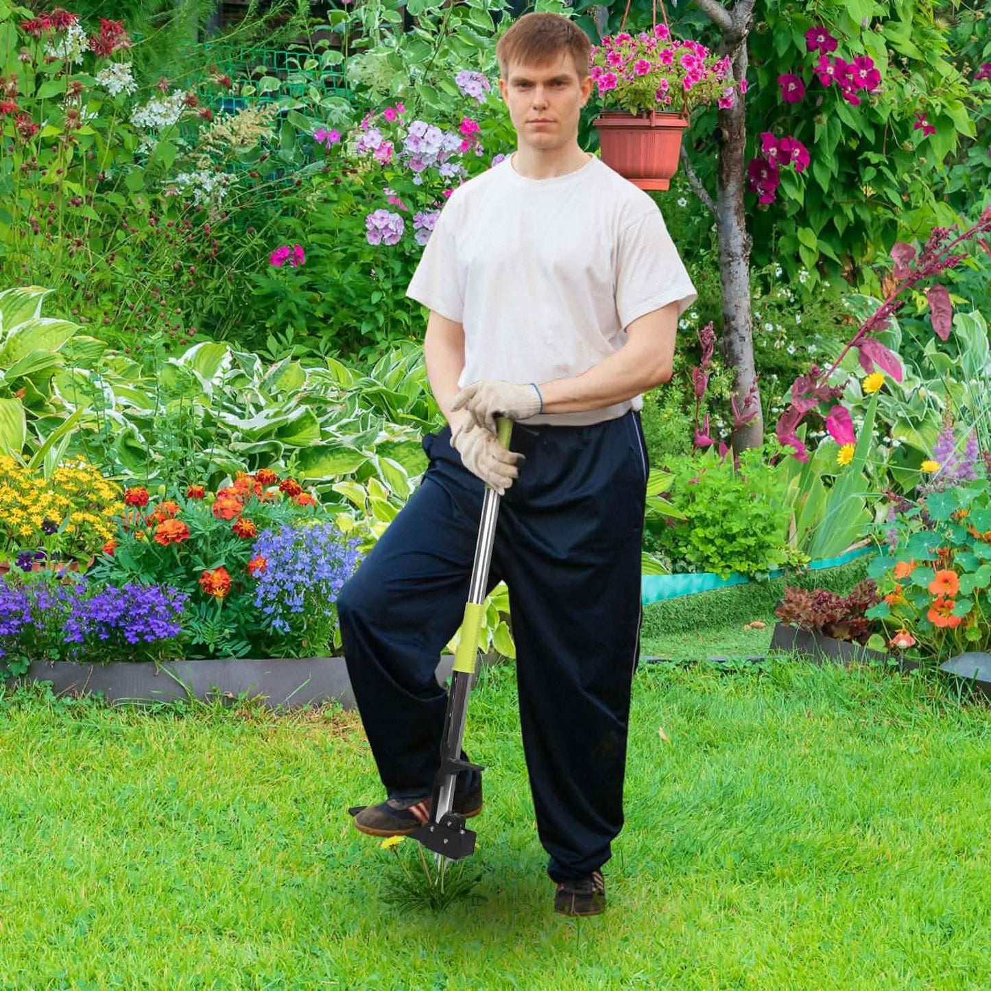 Standup Aluminum Weed Puller with 4 Claws DailySale