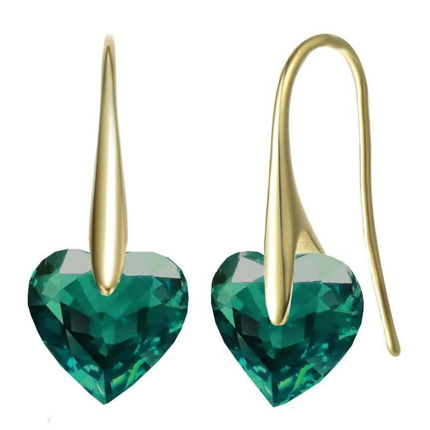 Sterling Silver Cubic Zirconia Party Heart Earrings DailySale