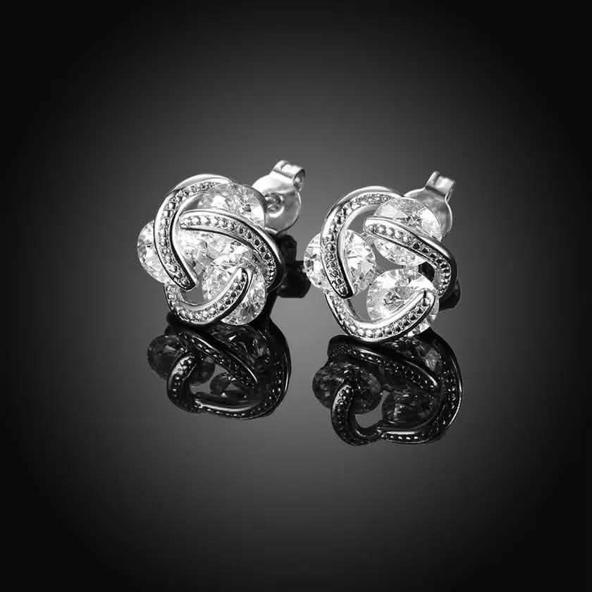 Sterling Silver Floating Stones Caged Earrings with Swarovski Crystals DailySale