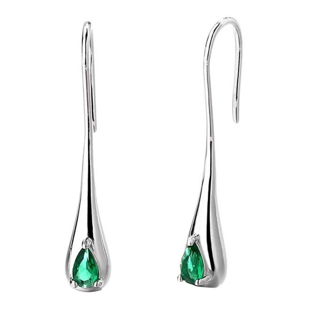 Sterling Silver Gemstone Water Drop Earrings DailySale